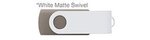 Custom Printed iClick 3.0 USB 128GB - Warm Grey w/ White Swivel