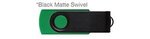 Custom Printed iClick USB 128GB - Med Green w/ Black Swivel