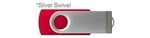 Custom Printed iClick USB 128GB - Red w/ Silver Swivel