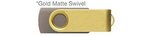 Custom Printed iClick USB 128GB - Warm Grey w/ Gold Swivel