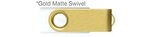 Custom Printed iClick USB 128GB - White w/ Gold Swivel