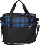 Custom Printed Plaid Insulated Cooler Bag - Medium Royal Blue