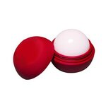 Custom Printed Round Scented Lip Balm - Dark Red