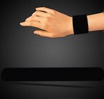 Custom Printed Slap Bracelet 8 3/4 inch - Black