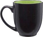 Custom Printed Two Tone Ceramic Mug 16 Oz. - Lime Green