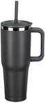 Custom SENSO(R) Summit Insulated Stainless Mug w/ Straw 40 oz - Light Gray