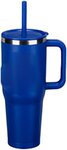 Custom SENSO(R) Summit Insulated Stainless Mug w/ Straw 40 oz - Medium Royal Blue