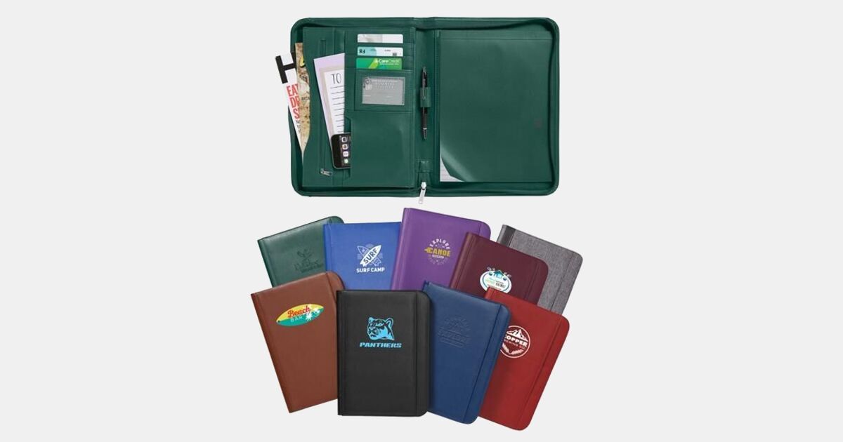 Deluxe Padfolio with your logo | MiniThrowBalls.com