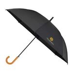 Elements 50" Recycled Auto Open Hospitality Umbrella - Black