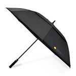 Elements 60" Recycled Auto Open Double Canopy Golf Umbrella - Black