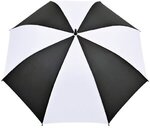 Elements 60" Recycled Auto Open Golf Umbrella - Black-white