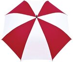 Elements 60" Recycled Auto Open Golf Umbrella - Red-white