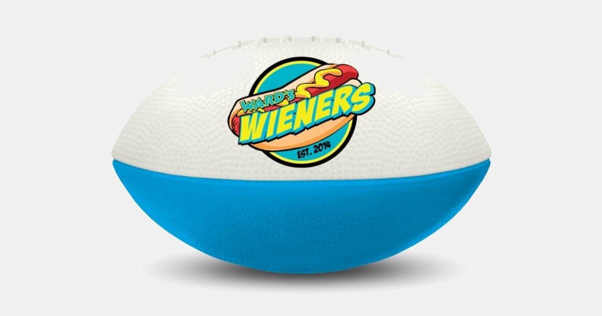 Foam Footballs Nerf 5" White Top with your logo