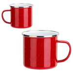 Foundry 16 oz Enamel-Lined Iron Coffee Mug - Red