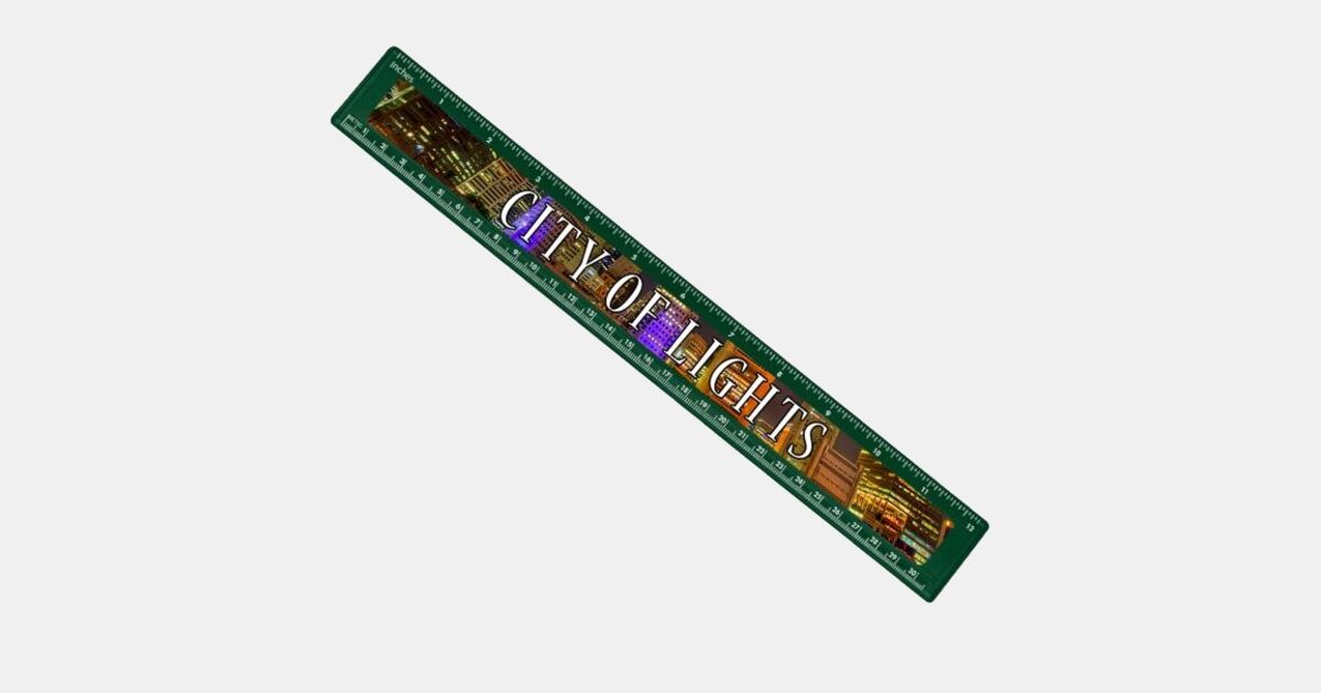 USA Made 12 Ruler-4c Digital Imprint with your logo | MiniThrowBalls.com