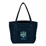 Full Color Cotton Canvas Boat Tote Bag -  