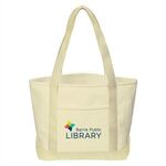 Full Color Cotton Canvas Tote Bag - White