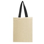 Full Color Natural Cotton Canvas Tote Bag - White-black