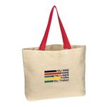 Full Color Natural Cotton Canvas Tote Bag -  