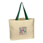 Full Color Natural Cotton Canvas Tote Bag -  