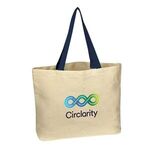 Full Color Natural Cotton Canvas Tote Bag -  