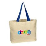 Full Color Natural Cotton Canvas Tote Bag -  