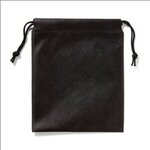 Full Color Non-Woven Drawstring Pouch - Black