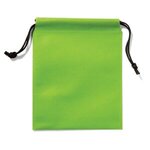 Full Color Non-Woven Drawstring Pouch - Lime Green