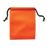 Full Color Non-Woven Drawstring Pouch - Orange