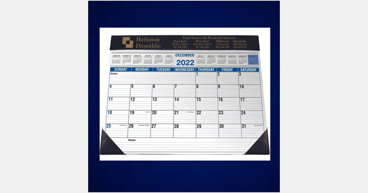 Full Size Desk Planner with your logo | MiniThrowBalls.com