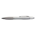 Fullerton Velvet-Touch MGC Spin Top Stylus Pen - Metallic Silver