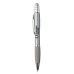 Fullerton Velvet-Touch MGC Spin Top Stylus Pen - Metallic Silver