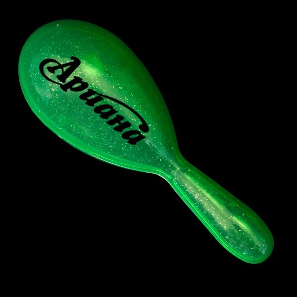 Main Product Image for Custom Printed Green Plastic Glitter Maraca 7"