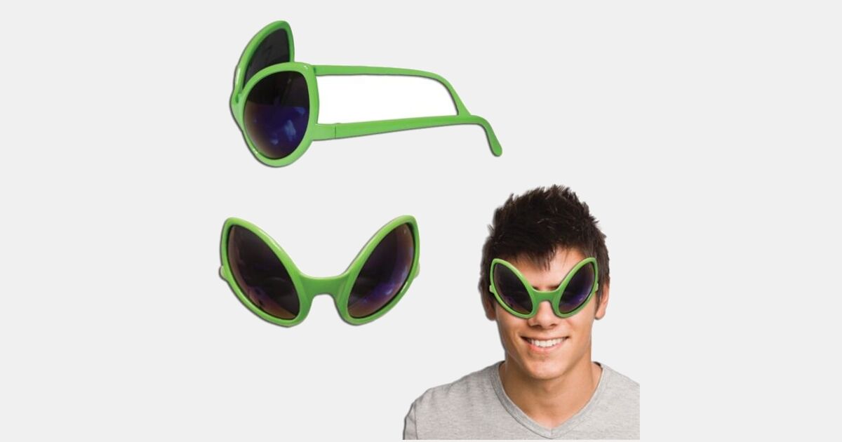Custom Printed Green Alien Costume Sunglasses with your logo ...