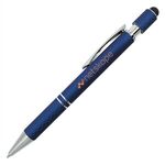 Halcyon® Executive Metal Spin Top Pen with Stylus - Blue