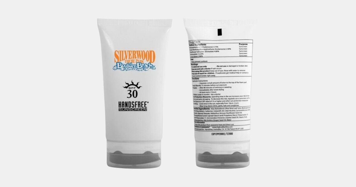 Custom Printed HandsFree SPF 30 Sunscreen with your logo ...