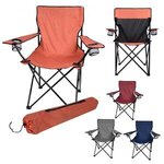 Heathered Folding Chair With Carrying Bag -  