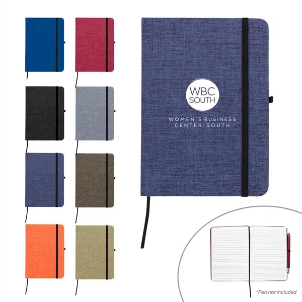 Main Product Image for Custom Imprinted Heathered Journal with pen loop