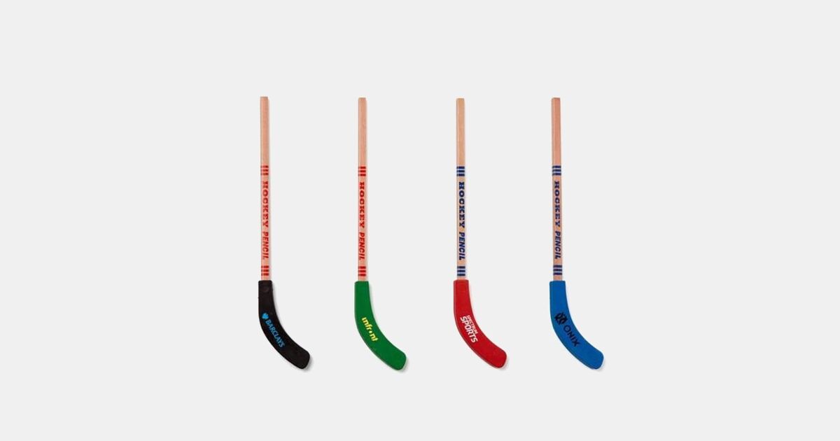 Hockey Stick Pencil with your logo