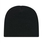 In Stock Ribbed Knit Beanie - Black