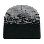 In Stock Static Pattern Knit Beanie - Black-heather