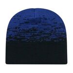 In Stock Static Pattern Knit Beanie - Black-true Royal