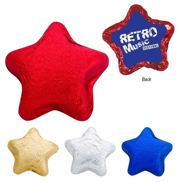 Main Product Image for Custom Printed Chocstar Individually Wrapped Chocolate Stars