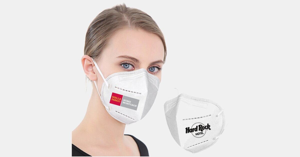 Kn95 Masks Printed Full Color Logo with your logo