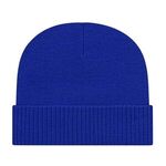 Knit Cap with Ribbed Cuff - Royal Blue