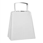 Large White Metal Cowbells -  