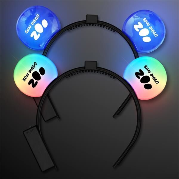 Main Product Image for Custom Printed LED Mouse Ears Headband Production