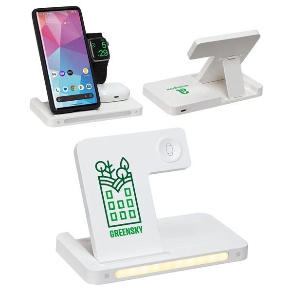 Main Product Image for Custom Printed Legion 3-in-1 Charging Station with Ambient Lamp