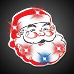 Light Up Flashing Classic Santa LED Pin -  