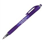 Mardi Gras Grip Pen - Transparent Purple